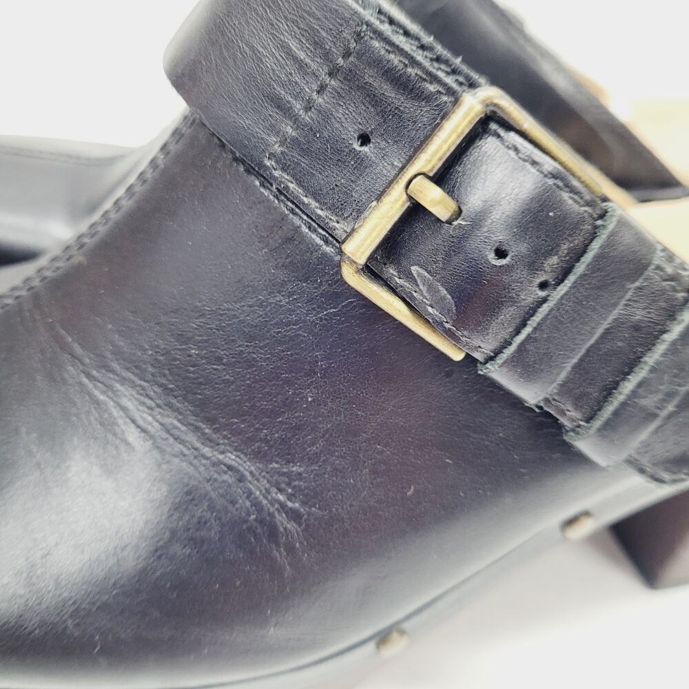 Clarks Artisan Womens Clogs Black Leather Buckle & Studs US Size 10 M - Picture 5 of 11
